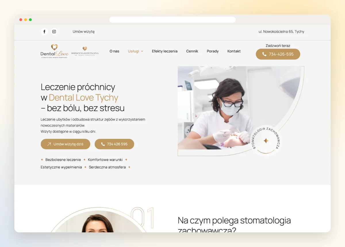 Podstrona usługi leczenia zachowawczego