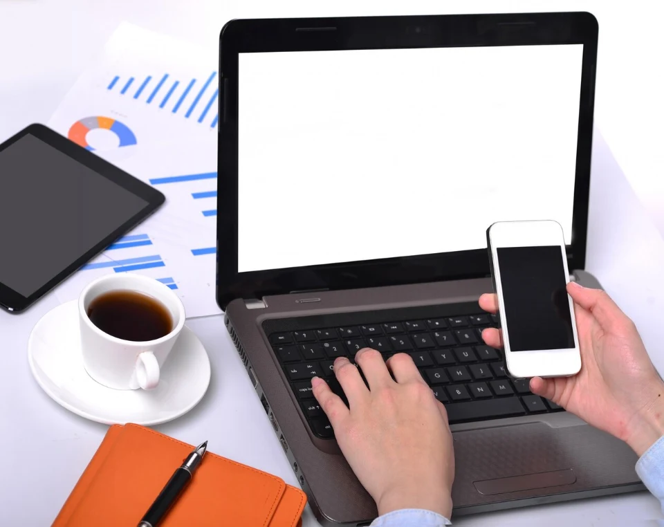 Strona internetowa wyświetlana na laptopie i smartfonie